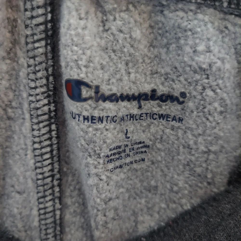 Champion Kids Charcoal Grey Fleece Jogger Sweatpants Big Logo Size Large